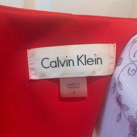Calvin Klein hot red and gold blazer size 4 - Picture 2 of 3